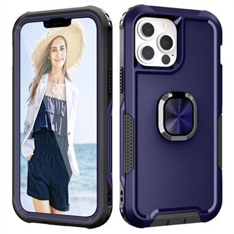 For iPhone 14 Pro 6.1 inch Anti-fall Phone Case Kickstand Ring Holder Cellphone Hybrid Back Cover