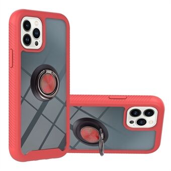 YB PC Series-5 for iPhone 14 Pro 6.1 inch Ring Holder Kickstand Shockproof Cover PC + TPU Hybrid Phone Case