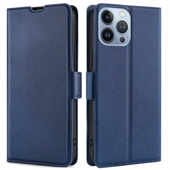 For iPhone 14 Pro 6.1 inch PU Leather Stand Shockproof Phone Case Dual Magnetic Clasp Card Holder Folio Flip Cover