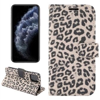 For iPhone 14 Pro 6.1 inch PU Leather Leopard Pattern Phone Wallet Stand Case Magnetic Clasp Drop-proof Cover