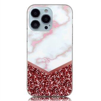 For iPhone 14 Pro 6.1 inch Stylish Marble Pattern Phone Cover IMD Ultra Slim Soft TPU Back Case