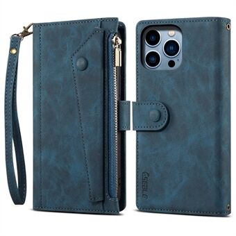 Star Series For iPhone 14 Pro 6.1 inch Anti-scratch Phone Cover Wallet Stand Multi-functional Zipper Pocket Shockproof Cell Phone Case