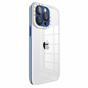 For iPhone 14 Pro 6.1 inch Shockproof Case Anti-drop PC+TPU Phone Protector with Glass Lens Cover