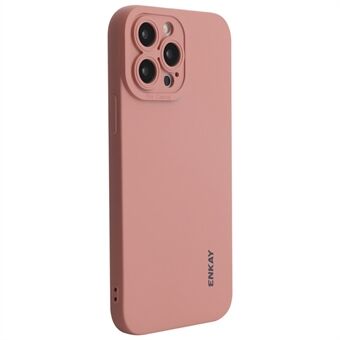 ENKAY HAT PRINCE For iPhone 14 Pro Liquid Silicone Flexible Anti-drop Case Solid Color Camera Lens Precise Cutout Phone Cover