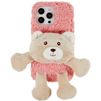 Phone Case for iPhone 14 Pro Shockproof Cover Anti-Scratch Protective Case with 3D Plush Doll