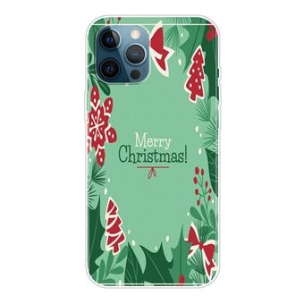 Christmas Pattern Printing Phone Case for iPhone 14 Pro, Drop-proof Soft TPU Protective Cover