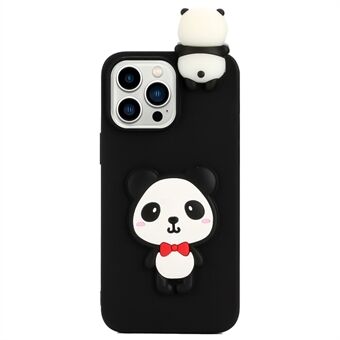 YX Series For iPhone 14 Pro Cute 3D Cartoon Design Phone Back Case TPU + Silicone Anti-scratch Anti-drop Cover