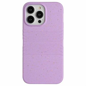 For iPhone 14 Pro Anti-scratch Phone Case Fully Biodegradable Wheat Straw + TPU Shockproof Cell Phone Cover