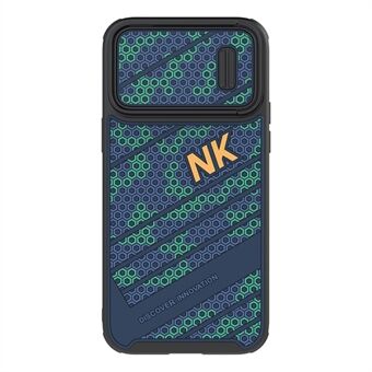 NILLKIN For iPhone 14 Pro Stylish Honeycomb Texture Phone Back Case PC + TPU Drop-proof Cover with Sliding Camera Cover