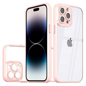 For iPhone 14 Pro Precise Cutout Lens Protection Phone Cover Transparent PC Back TPU Frame Anti-drop Case