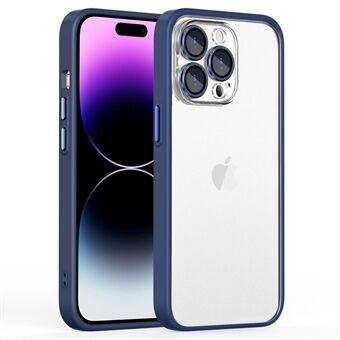 For iPhone 14 Pro Metal Ring Glass Lens Protector Phone Case Shockproof PC + TPU Protective Cover