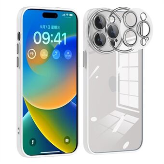 Transparent PC + TPU Phone Back Cover For iPhone 14 Pro Big Eyes Series Precise Cutout Glass Lens Protector Scratch-resistant Phone Case