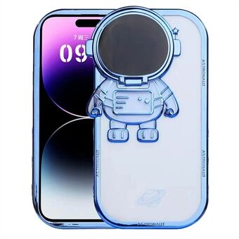 For iPhone 14 Pro Anti-Scratch Shockproof Case Spaceman Design TPU Phone Case with Camera Lens Cover