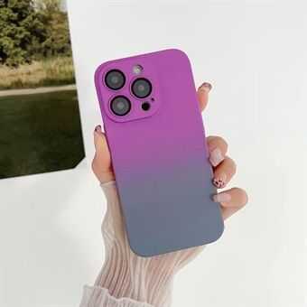 For iPhone 14 Pro Gradient Skin-touch PC Phone Case Drop-proof Back Cover with Lens Protective Film