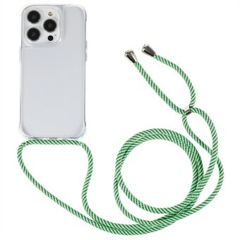 Cell Phone Case for iPhone 14 Pro, TPU+Acrylic Protective Phone Cover with Lanyard