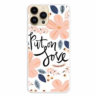 For iPhone 14 Pro TPU Phone Case Pattern Printed Design Slim Lightweight Protective Cover