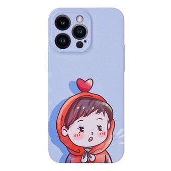 Hard PC Phone Case for iPhone 14 Pro Boy and Girl Pattern Couples Style Phone Cover