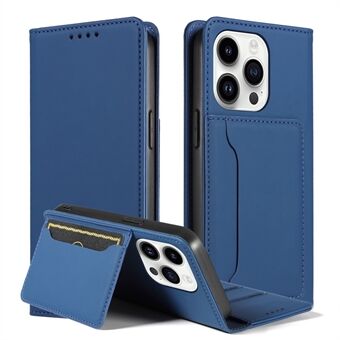 For iPhone 14 Pro Business Style Anti-drop Phone Case Stand Skin Touch Flip Leather Wallet Cover