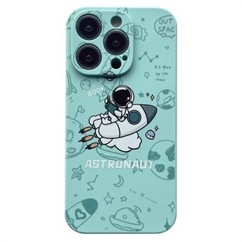 For iPhone 14 Pro Astronaut Pattern TPU Phone Case Drop-proof Smartphone Back Cover