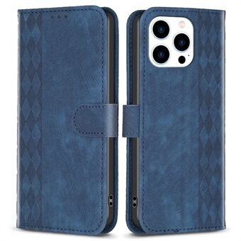 For iPhone 14 Pro Drop Resistant PU Leather+TPU Flip Cover Imprinted Pattern Wallet Phone Case