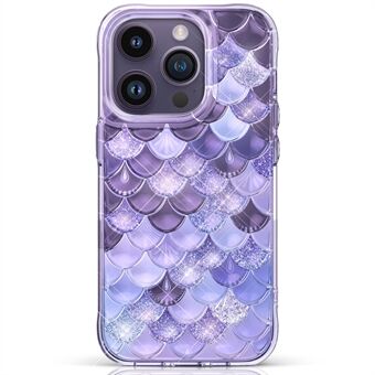 KINGXBAR Fish Scale Series for iPhone 14 Pro Phone Case Anti-Scratch TPU+PET IML Cover