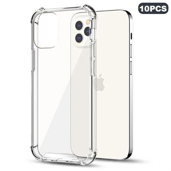 10Pcs For iPhone 14 Pro Acrylic + TPU Phone Case 1.5mm Anti-drop Transparent Phone Cover