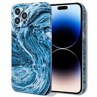 For iPhone 14 Pro Back Protector Marble Pattern Drop-proof Case Hard PC Phone Cover