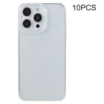 10Pcs For iPhone 14 Pro 0.8mm Ultra-thin Watermark-free TPU Case Anti-drop Corners Clear Phone Cover