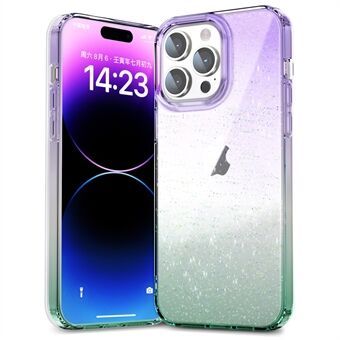 For iPhone 14 Pro Drop Resistant PC+TPU Case Glitter Powder Clear IMD Phone Cover