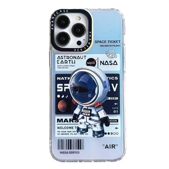 For iPhone 14 Pro Laser Astronaut Pattern Printing Phone Case PC+TPU Drop Protection Cover