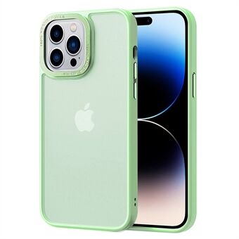 For iPhone 14 Pro Translucent Matte PC+TPU Case Metal Camera Frame Skin-touch Phone Cover