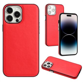 YB Leather Coating Series-6 For iPhone 14 Pro PU Leather+TPU Shell Drop Protection Cell Phone Case