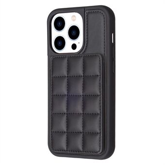 Style-BF24 Card Holder Phone Case for iPhone 14 Pro PU Leather Coated TPU Kickstand Cover