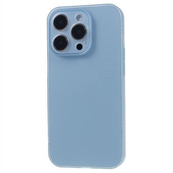 For iPhone 14 Pro Translucent Back Wave Texture Phone Case Hard PC Shockproof Cover