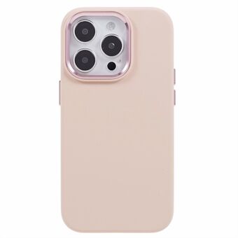 For iPhone 14 Pro Liquid Silicone+PC Anti-collision Phone Case Aluminum Alloy Camera Frame Back Cover