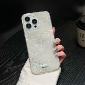 YCADEN For iPhone 14 Pro Gradient Phone Case Glitter TPU Shell Grain Back Cover