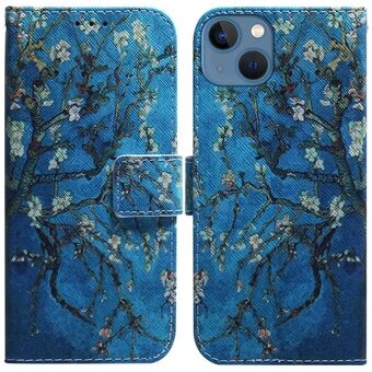 Pattern Printing PU Leather Case for iPhone 14 Plus 6.7 inch, Wallet Stand Magnetic Clasp Phone Cover