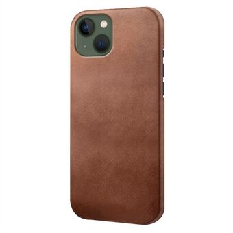 For iPhone 14 Plus 6.7 inch Anti-drop Textured PU Leather Coated PC Scratch-resistant Cell Phone Case