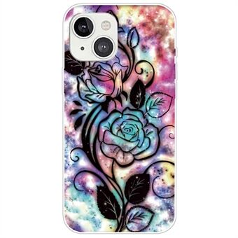 For iPhone 14 Plus 6.7 inch IMD Pattern Printing Shockproof Phone Cover Flexible TPU Back Case