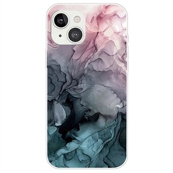 For iPhone 14 Plus 6.7 inch A Style Marble Printed Pattern Design Case TPU Drop Protection IMD Back Cover