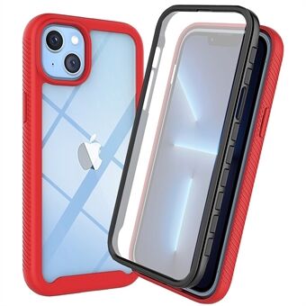 For iPhone 14 Plus 6.7 inch 3-in-1 Full Coverage Phone Case PC + TPU Protective Cover with PET Screen Protector