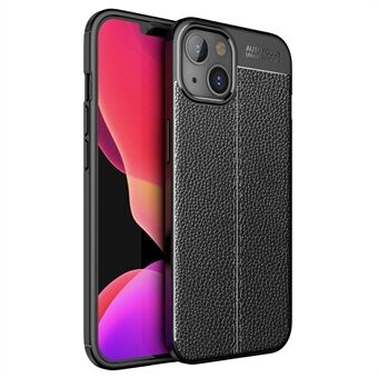 For iPhone 14 Plus 6.7 inch Litchi Texture Non-slip Grip Case Soft TPU Anti-Scratch Protective Cover