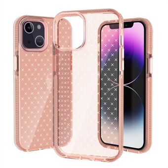 For iPhone 14 Plus Back Cover, Anti-drop X Shape Printing Protective Shell Soft TPU+TPE Hybrid Case