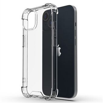 For iPhone 14 Plus 6.7 inch Four Corner Drop-proof Clear TPU Frame + Acrylic Back Cover Shockproof Phone Case