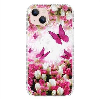 YB IMD Series-13 for iPhone 14 Plus 6.7 inch Shell Pattern Well-protected Phone Case 2.0mm IMD IML TPU Stylish Cover Anti-drop Airbag Shell - BK011