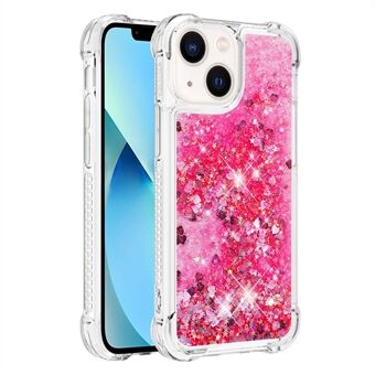 YB Quicksand Series-1 for iPhone 14 Plus 6.7 inch Anti-Drop Phone Case Liquid Floating Glitter Sequins TPU Back Cover Scratch-Proof Phone Shell