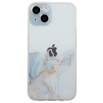 Embossing Marble Pattern Case for iPhone 14 Plus, Protective Soft TPU Shell Mobile Phone Cover