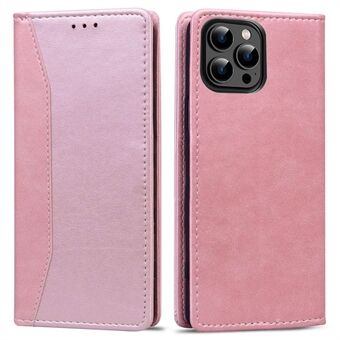 For iPhone 14 Plus Business Style Splicing Phone Cover PU Leather Stand Wallet Folio Flip Case