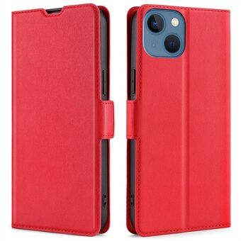 For iPhone 14 Plus PU Leather Stand Case Side Magnetic Clasp Card Holder Protective Phone Cover