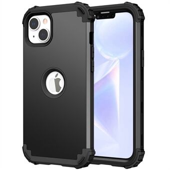 For iPhone 14 Plus 3-in-1 Silicone + PC Hybrid Cover Fall Proof Thicken Corners Design Mobile Phone Back Case